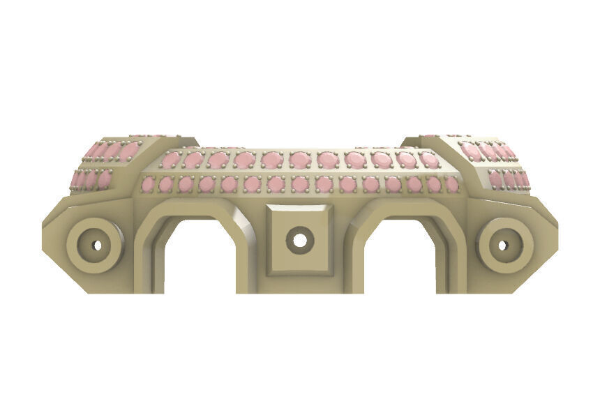 Watch Bezel with 108 Stones Compatible with GA 100 3D print model_21