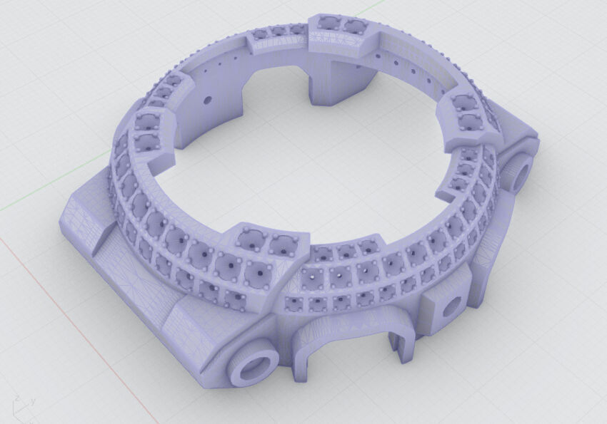 Watch Bezel with 108 Stones Compatible with GA 100 3D print model_26