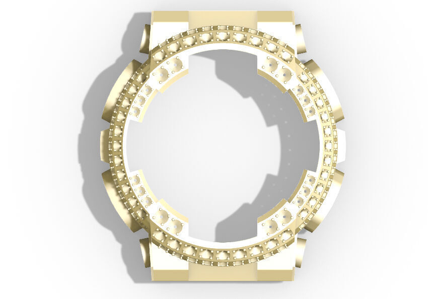 Watch Bezel with 108 Stones Compatible with GA 100 3D print model_23
