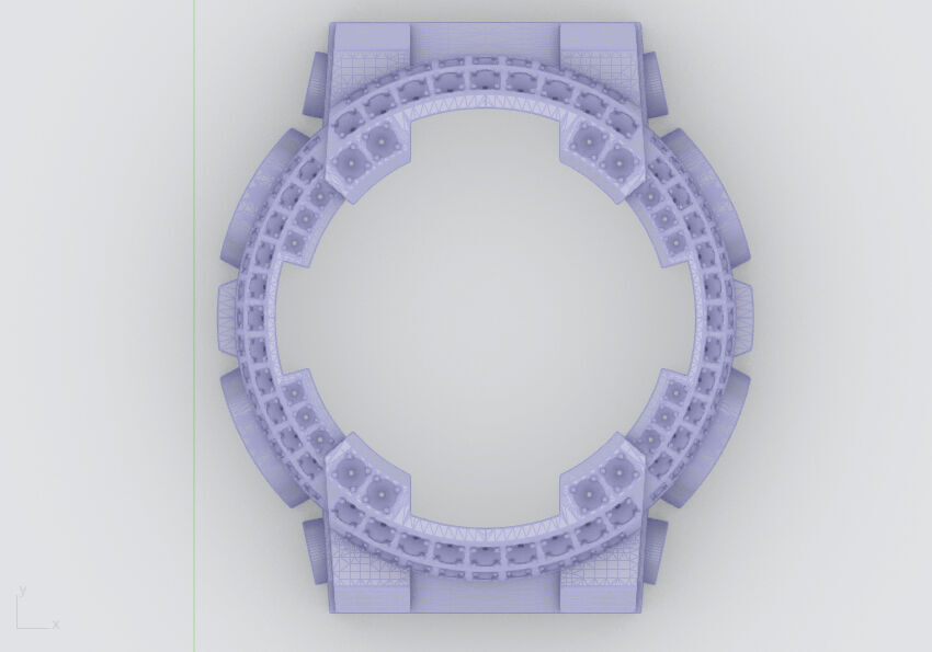 Watch Bezel with 108 Stones Compatible with GA 100 3D print model_24