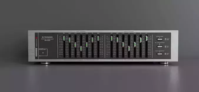 Japanese Vintage Hi-Fi Equalizer 3D model
