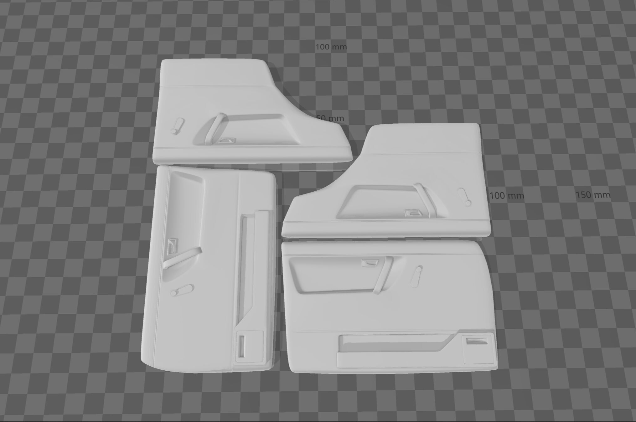 Four Doors for VW Golf Mk2 Doors  3D print model_8