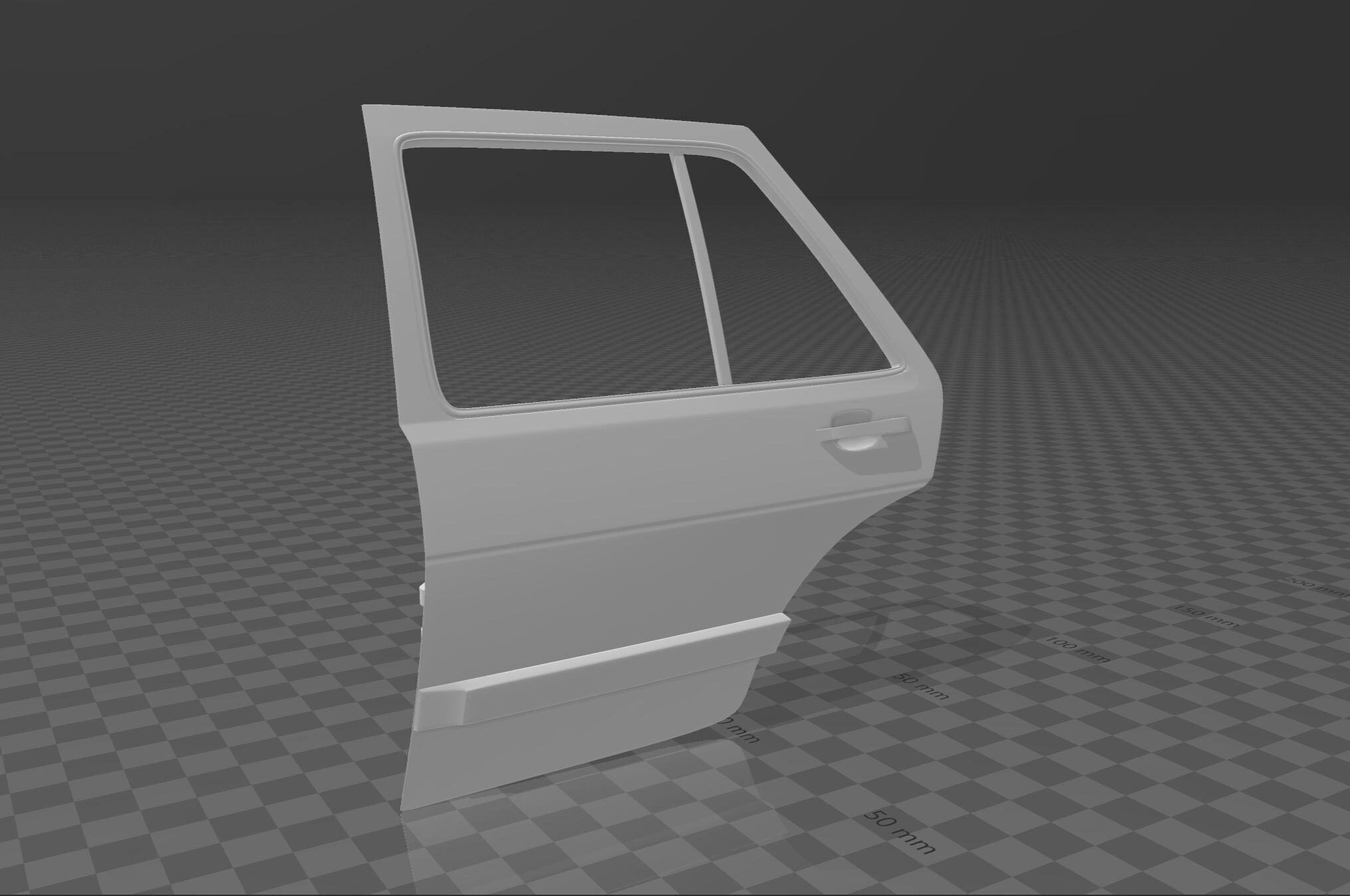 Four Doors for VW Golf Mk2 Doors  3D print model_5