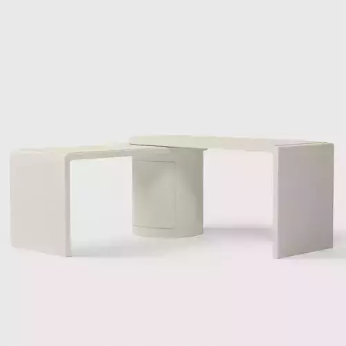 Twist Grasscloth Rotating Desk Low-poly 3D model