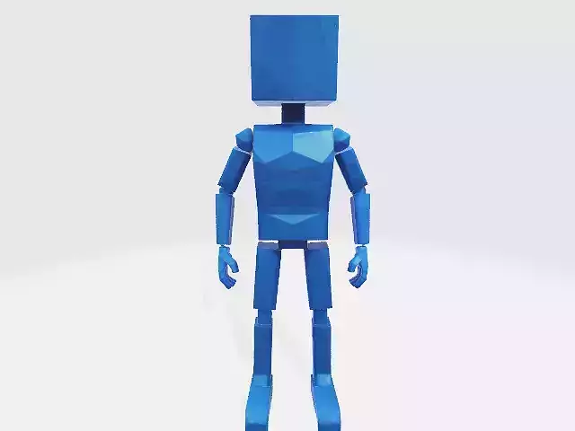 Lowpoly polygon man Low-poly 3D model