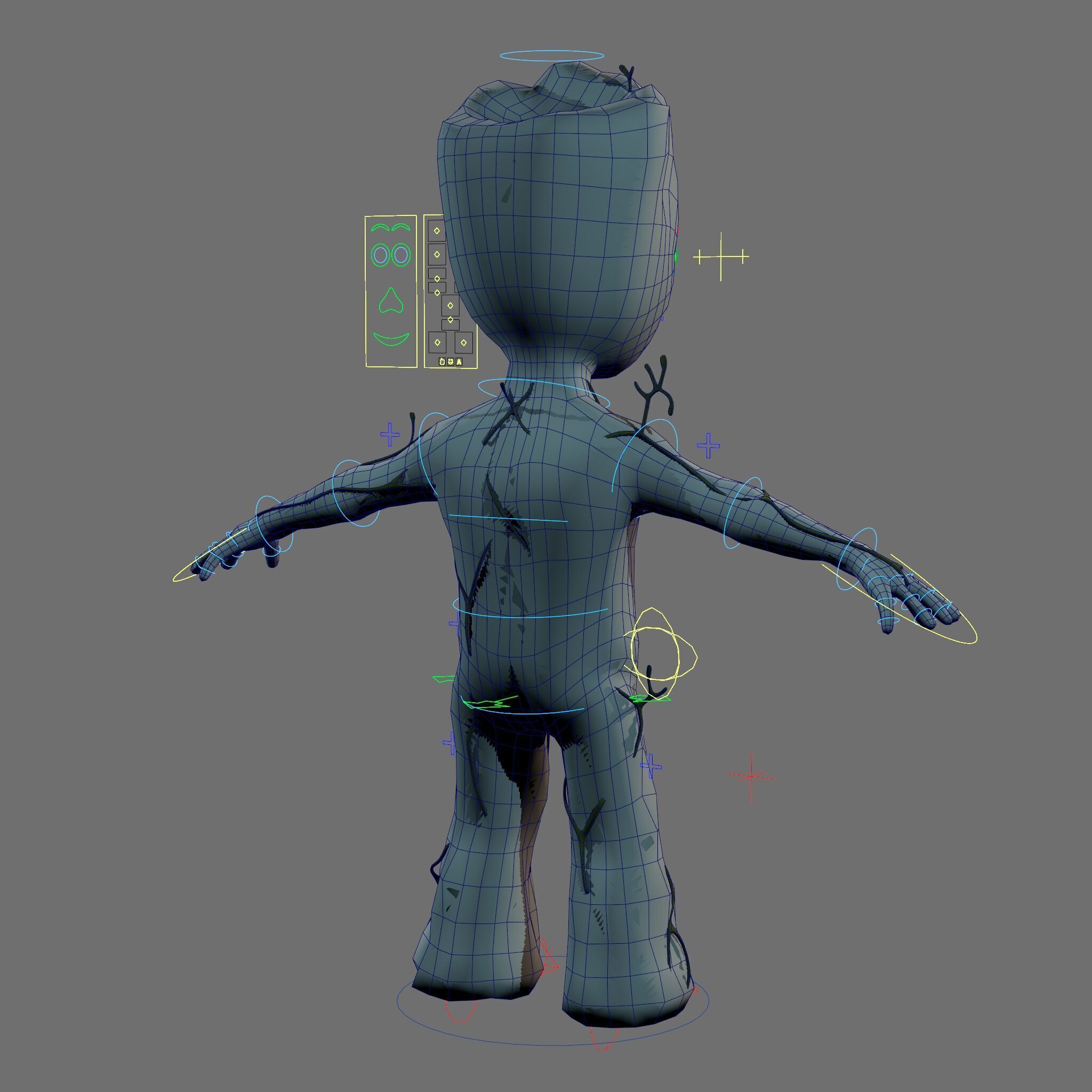 Baby Groot - Realistic and Rigged Low-poly 3D model_4