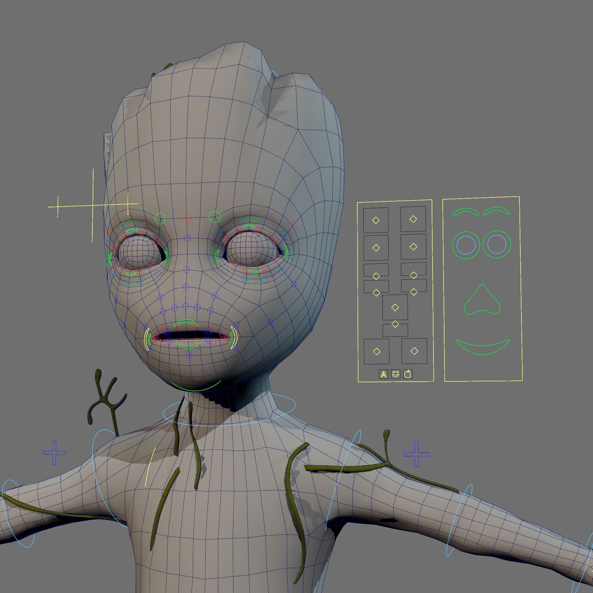 Baby Groot - Realistic and Rigged Low-poly 3D model_5