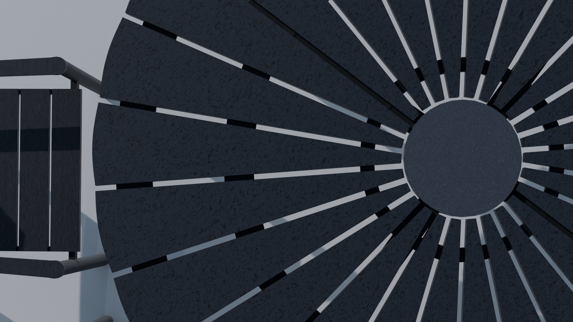 Outdoor Table and Chair Set 3D model_2