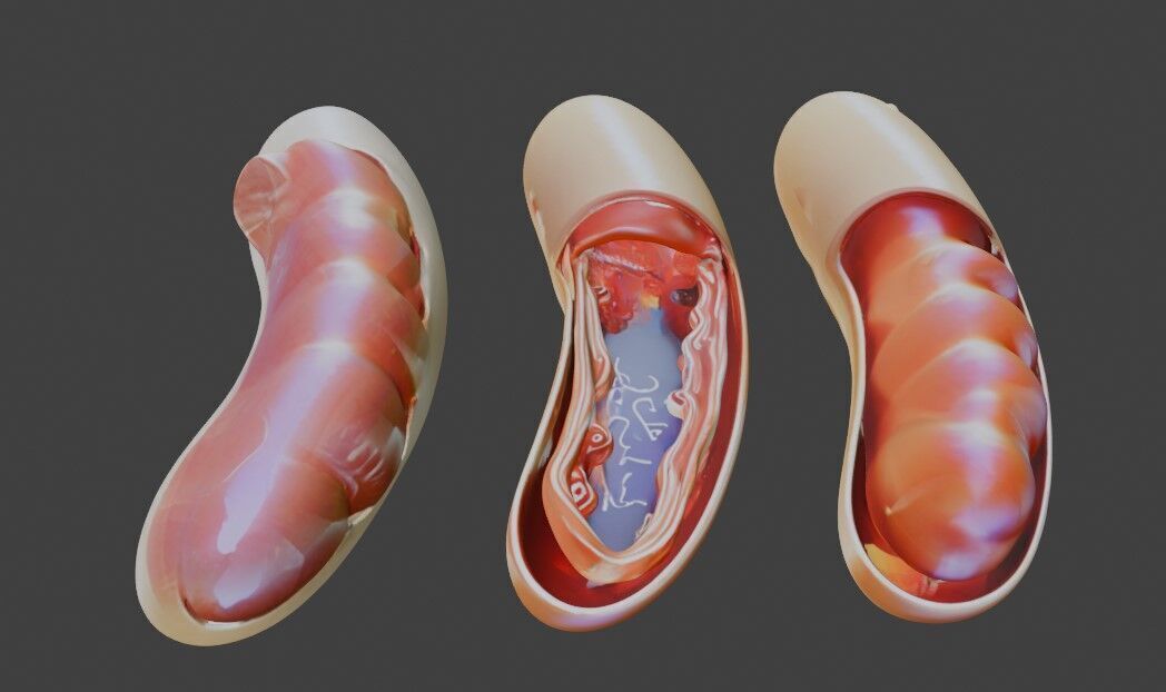 3D Model of Mitochondria Anatomy 3D print model_2