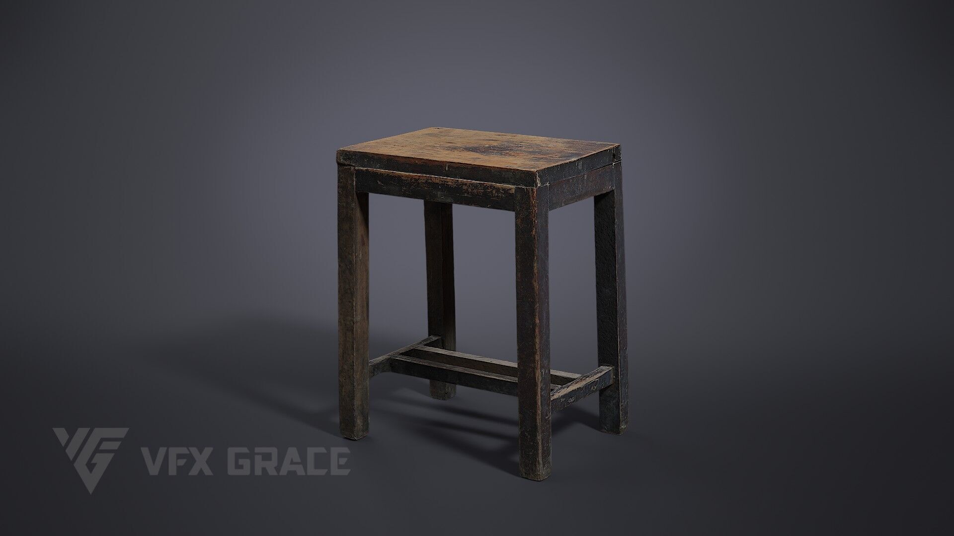 Stool 002 3D model_2