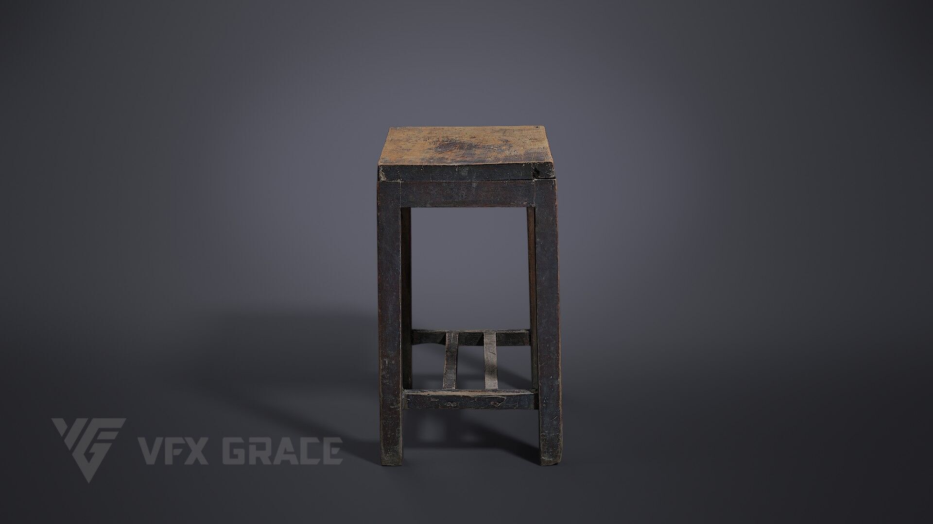 Stool 002 3D model_3