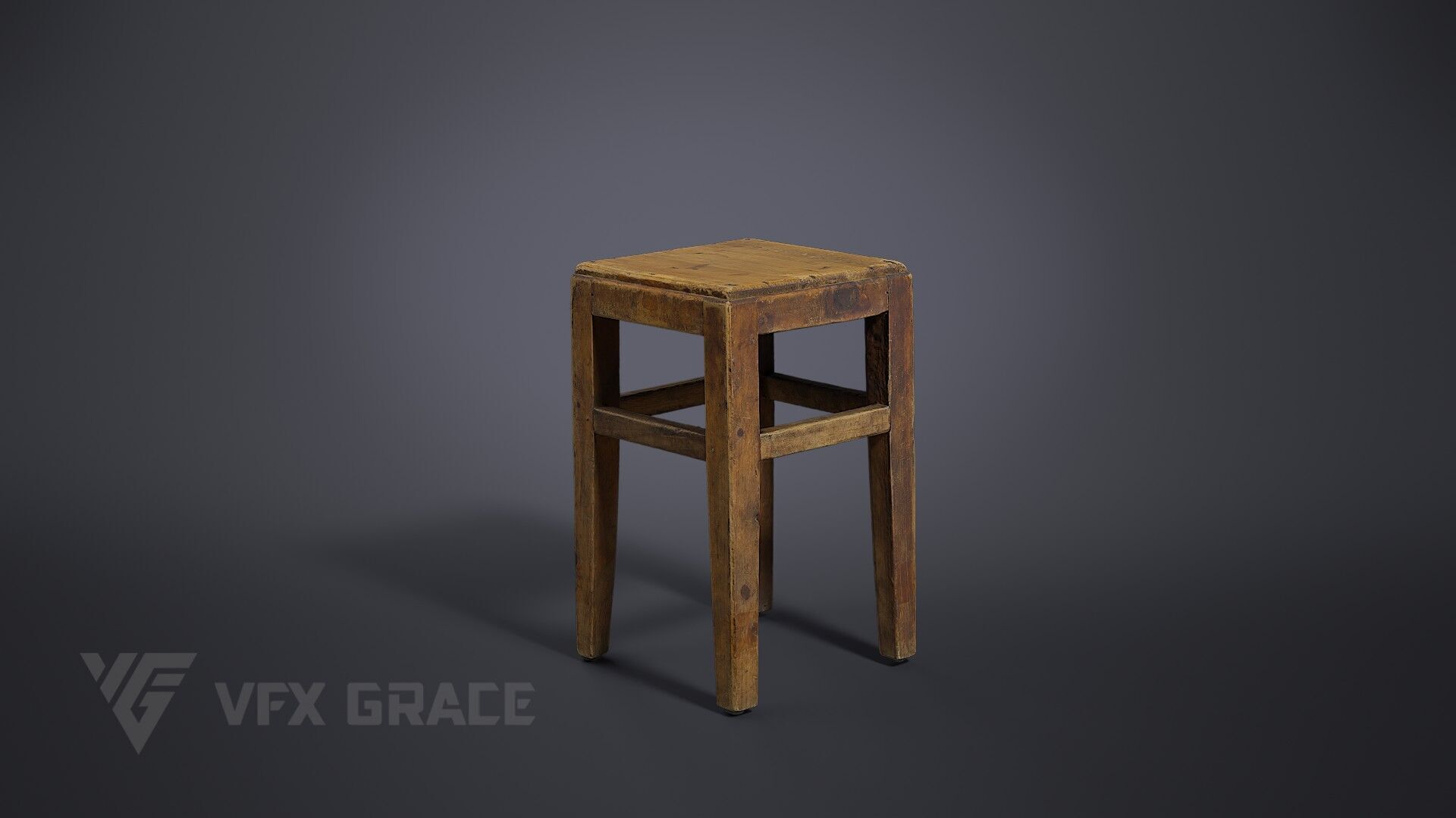 Stool 001 3D model_2