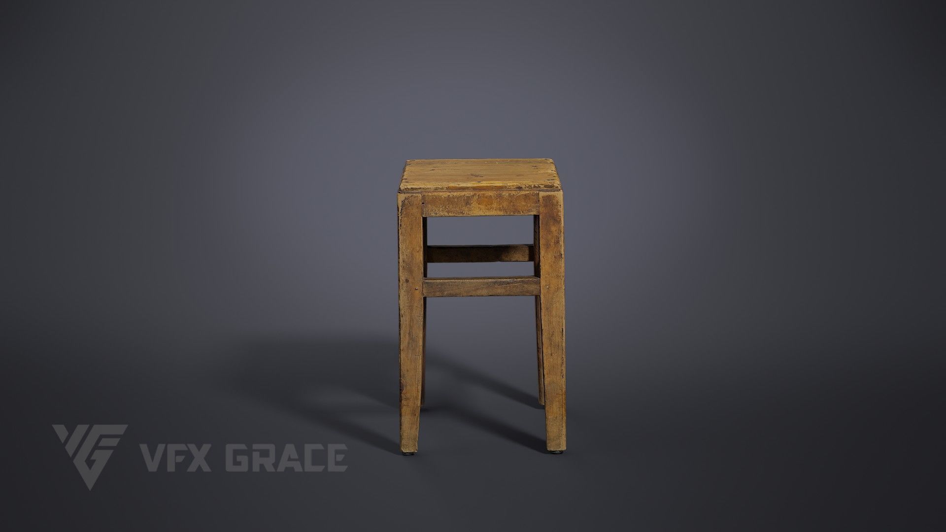 Stool 001 3D model_1