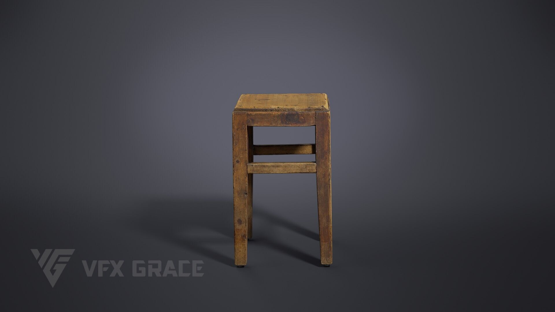 Stool 001 3D model_3