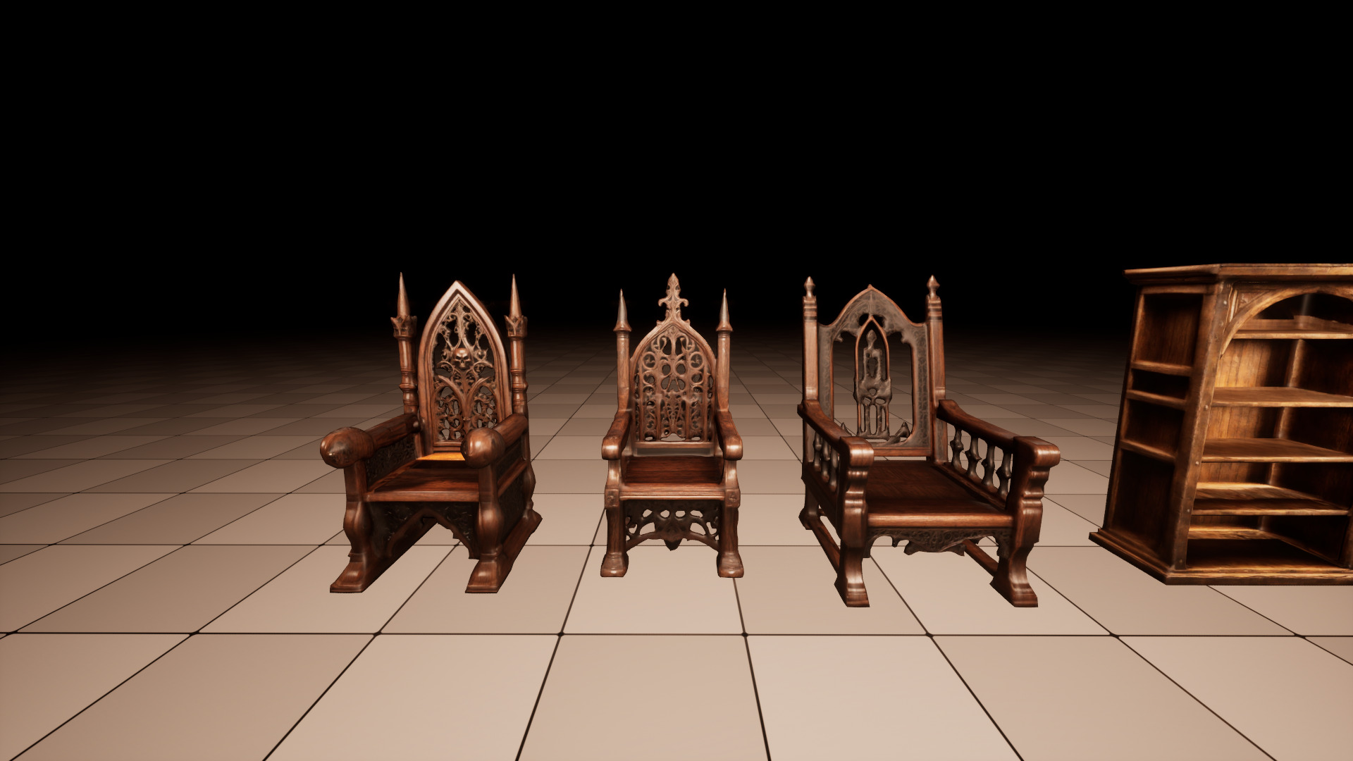 Medieval Furniture Lowpoly Asset Pack Low-poly 3D model_14