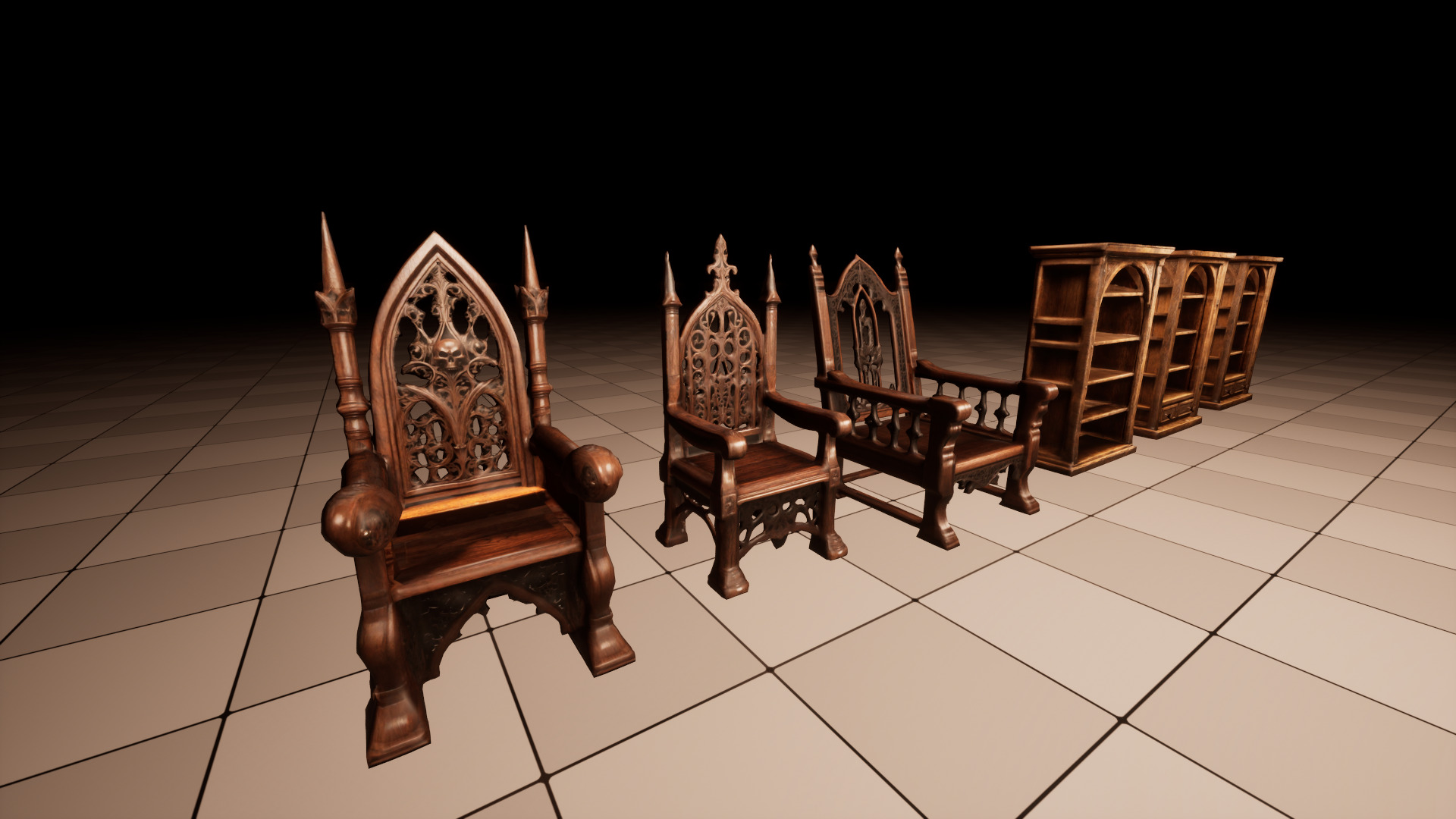 Medieval Furniture Lowpoly Asset Pack Low-poly 3D model_13