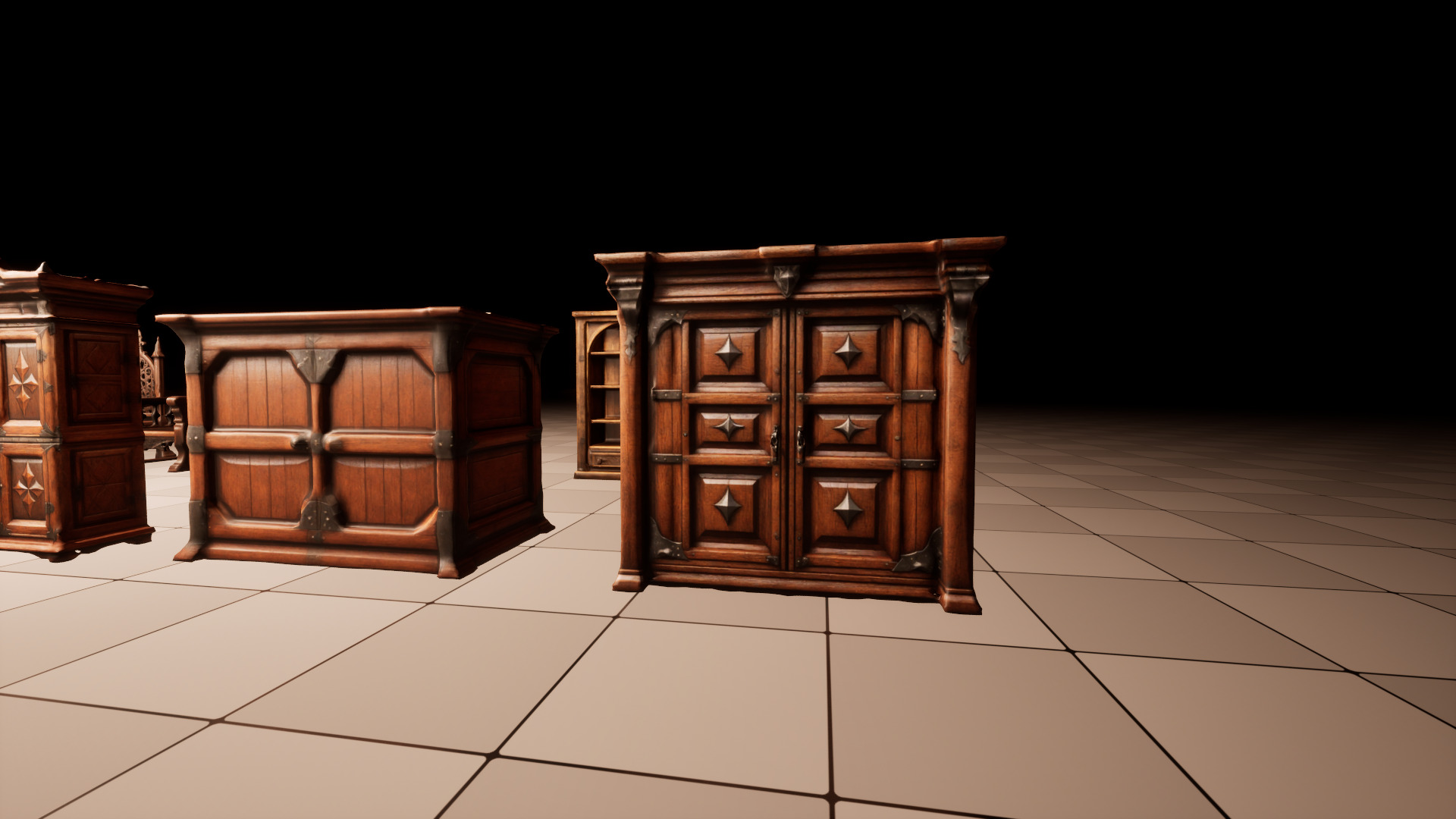 Medieval Furniture Lowpoly Asset Pack Low-poly 3D model_12