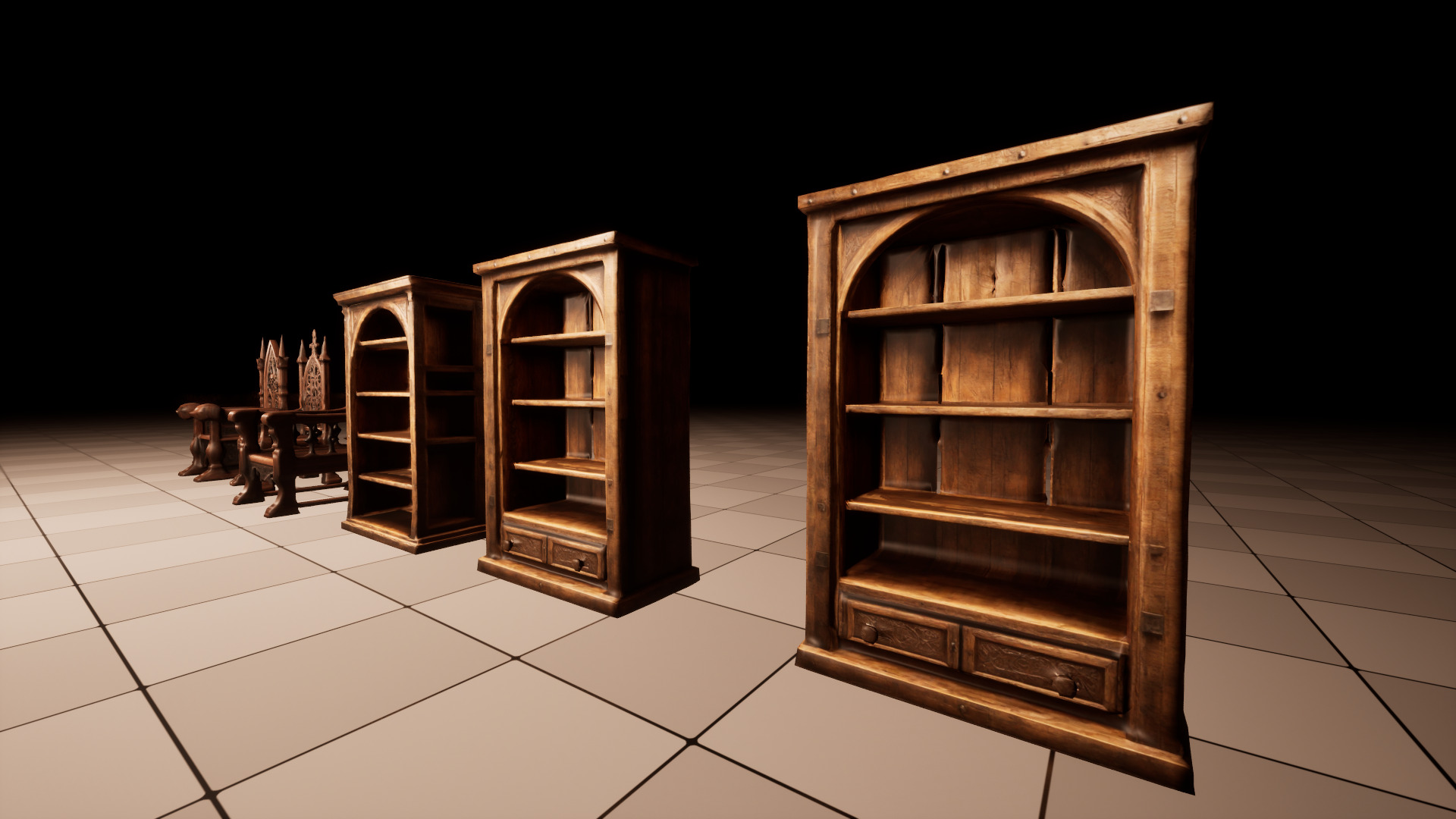 Medieval Furniture Lowpoly Asset Pack Low-poly 3D model_17