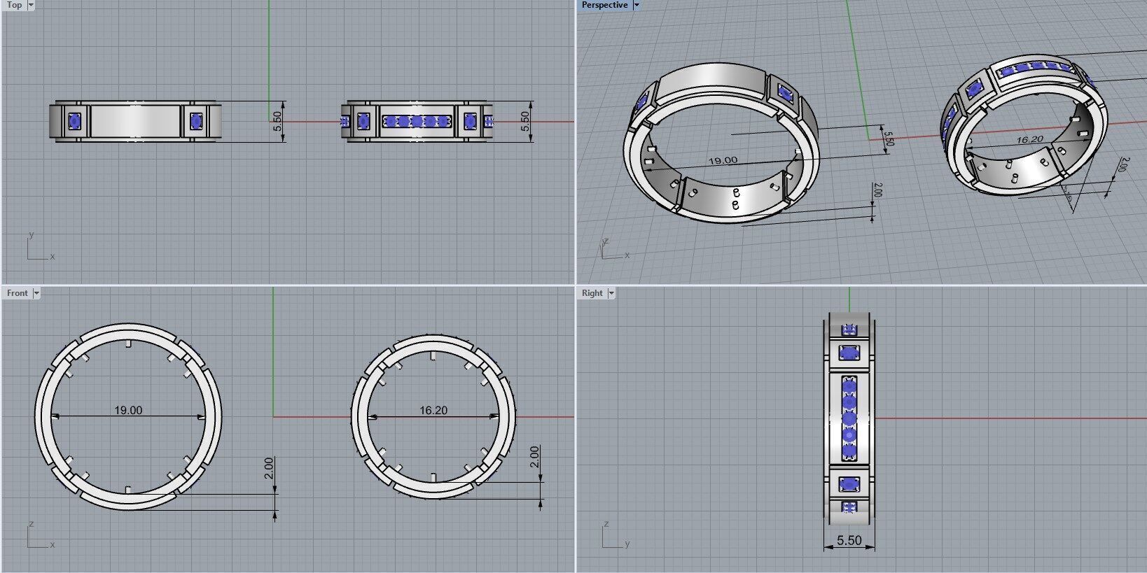 Wedding Band 3D print model_6
