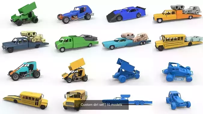 Custom dirt set 3D Model Collection