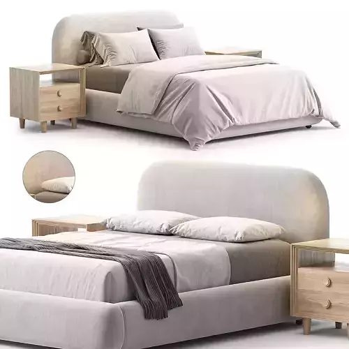 Laurent bed by Westelm 3D model
