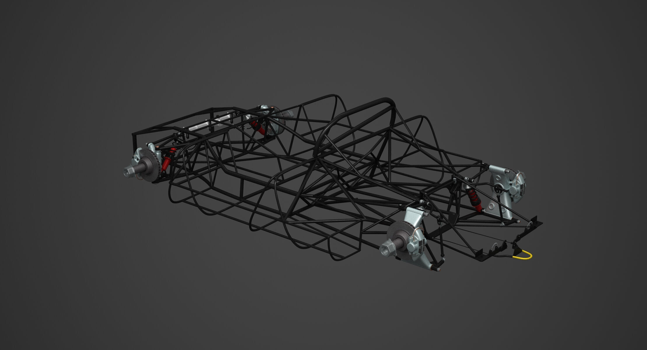 Chassis Frame - Ferrari 312 P  Kit 3D print model_12