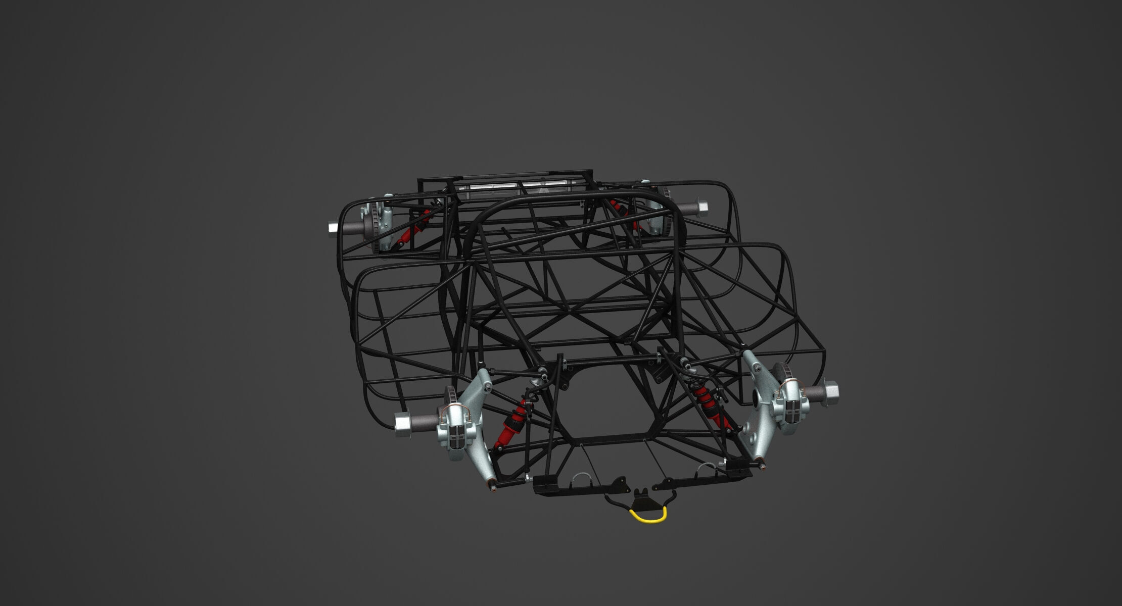 Chassis Frame - Ferrari 312 P  Kit 3D print model_11
