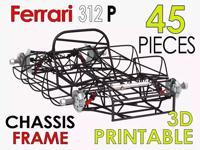 Chassis Frame - Ferrari 312 P  Kit 3D print model
