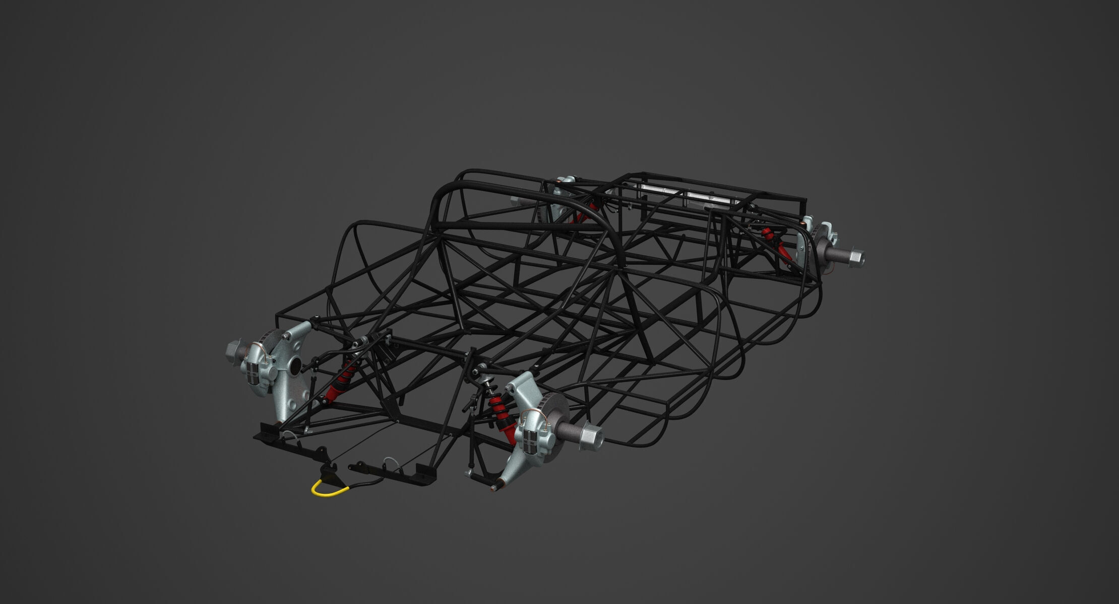 Chassis Frame - Ferrari 312 P  Kit 3D print model_10