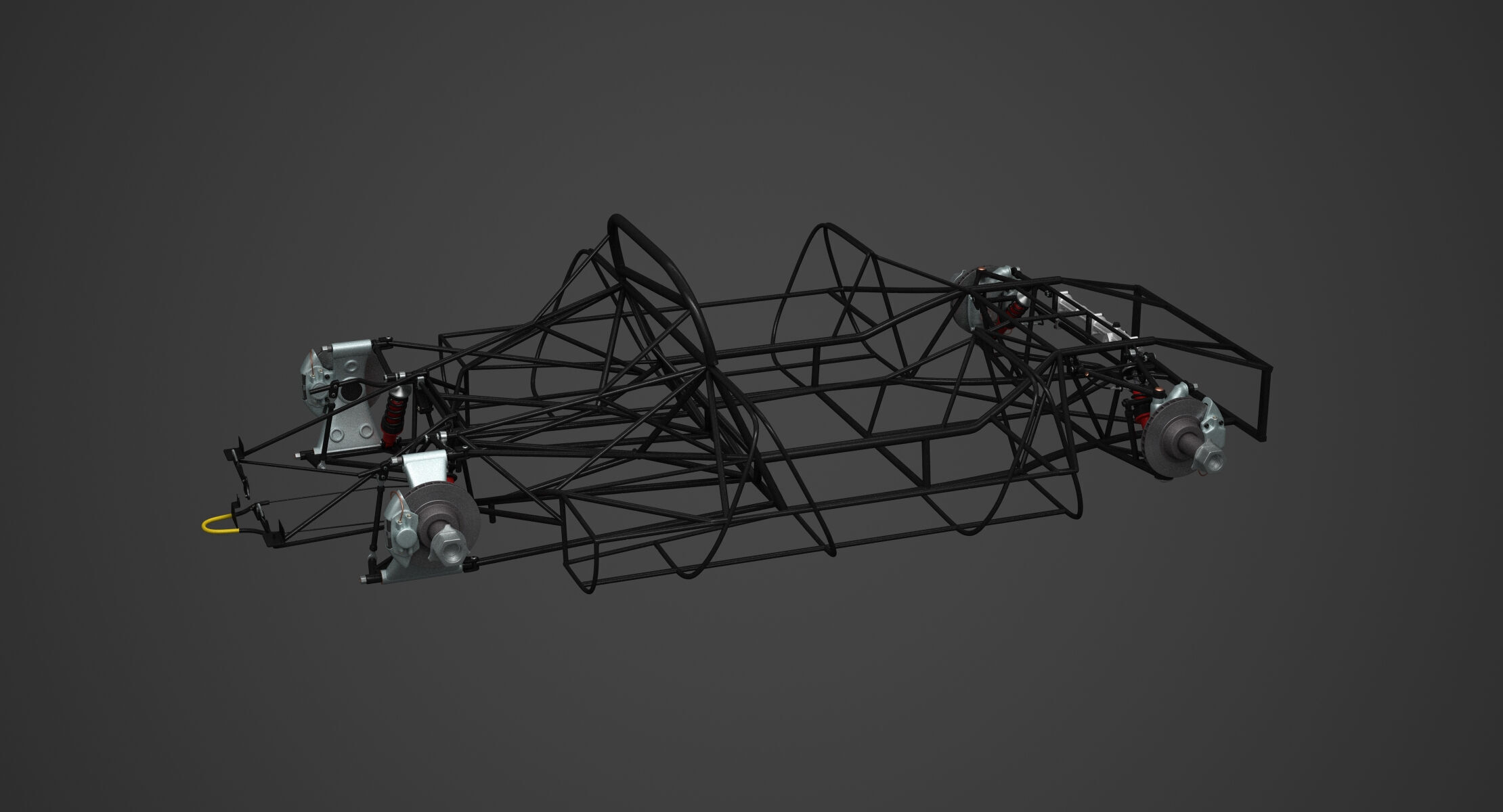 Chassis Frame - Ferrari 312 P  Kit 3D print model_9