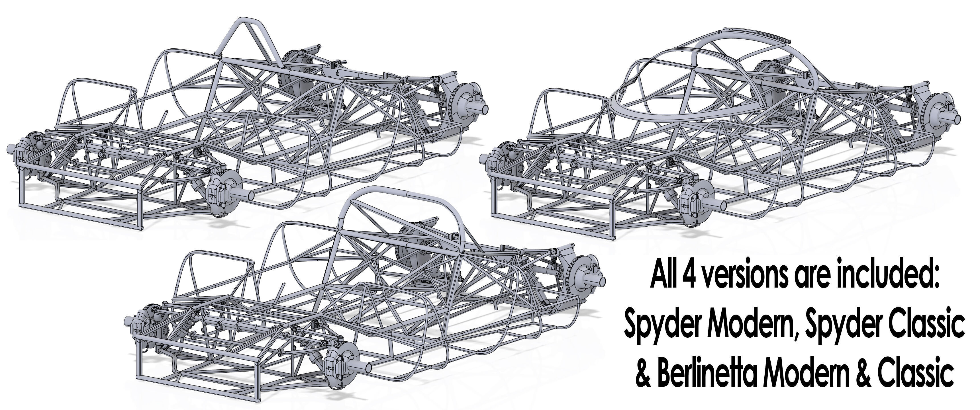 Chassis Frame - Ferrari 312 P  Kit 3D print model_3