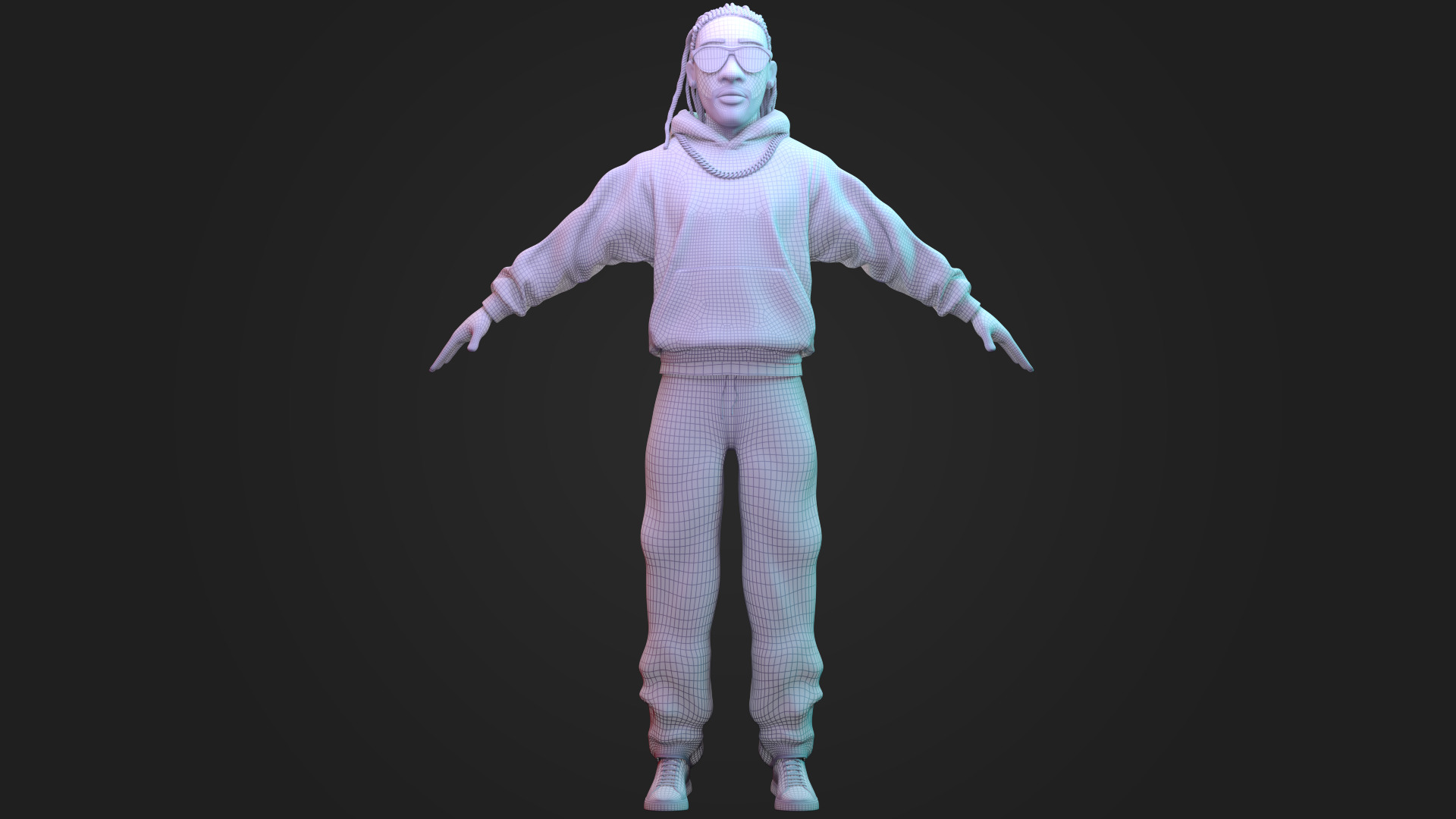 Hip-Hop Stylized Male Character 3D model_7