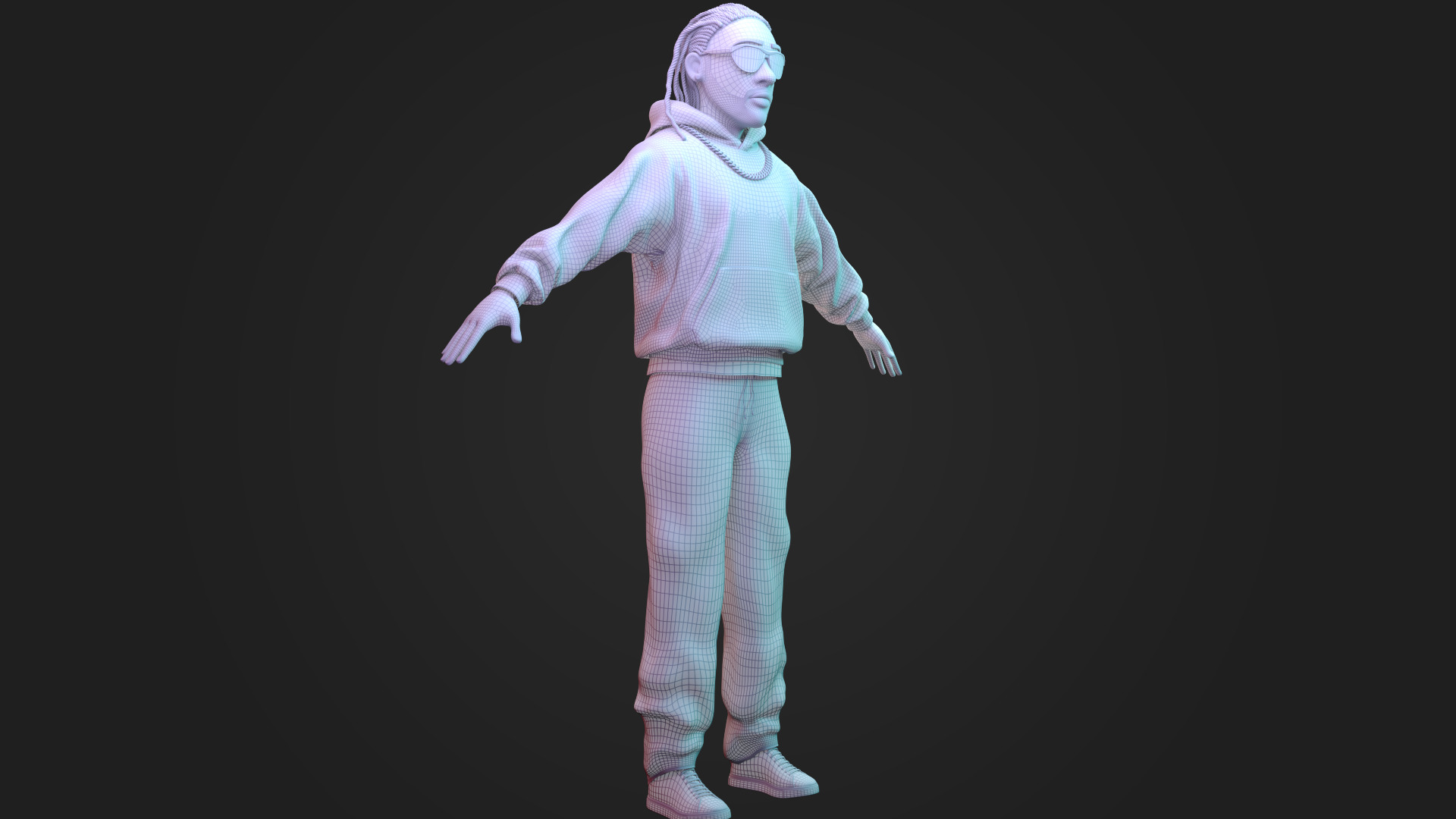 Hip-Hop Stylized Male Character 3D model_8