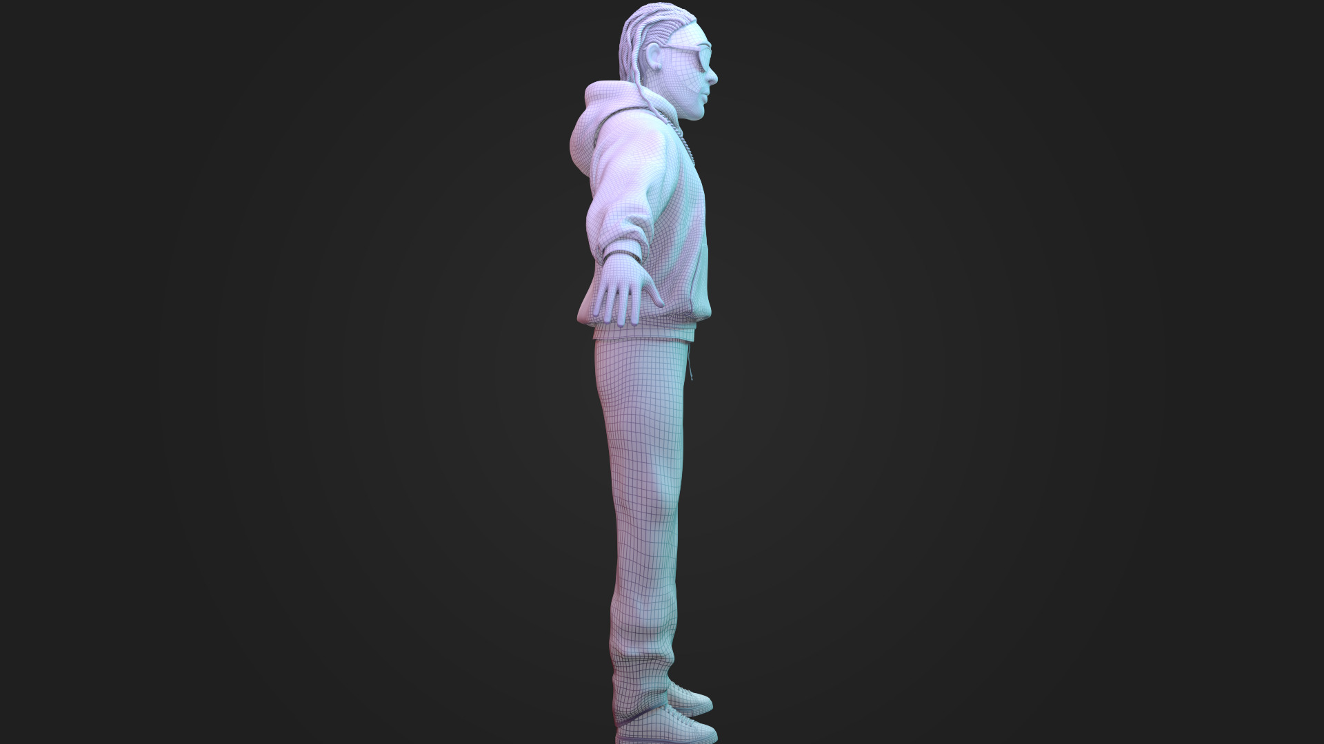 Hip-Hop Stylized Male Character 3D model_9