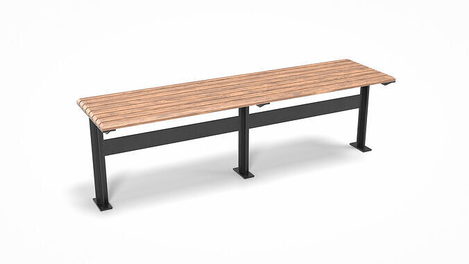Street Bench 04 Low-poly 3D model