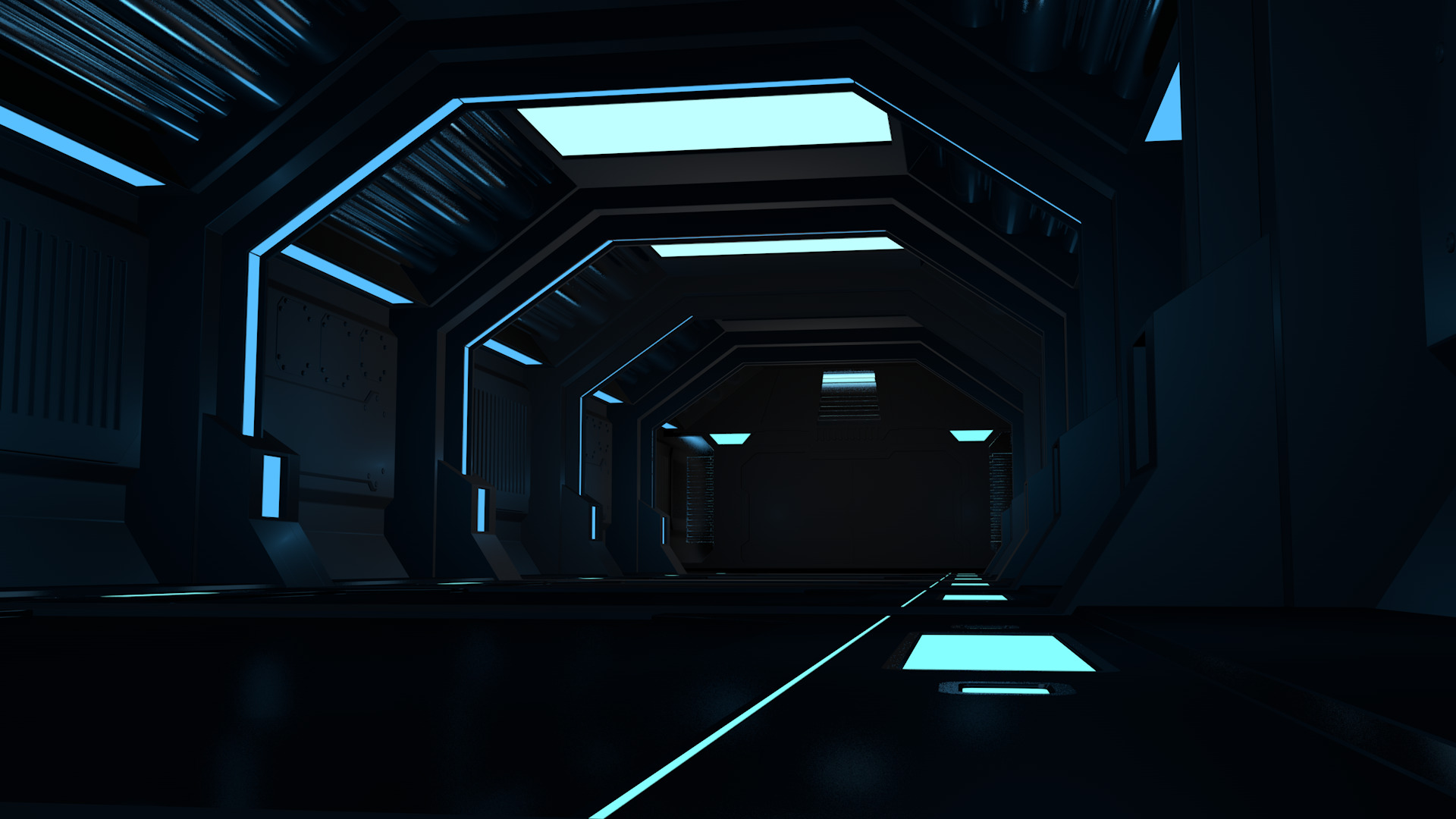 Sci Fi Interior 3D model_2