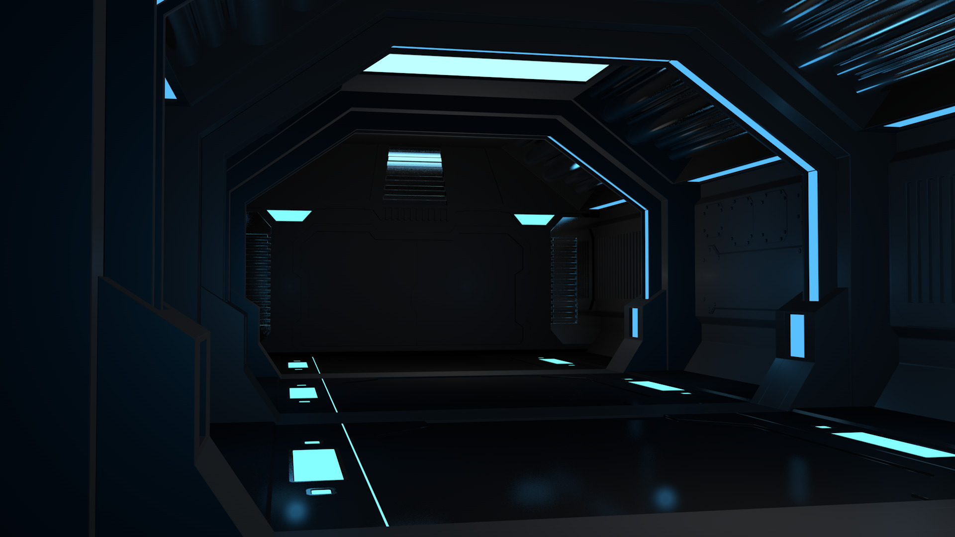 Sci Fi Interior 3D model_1