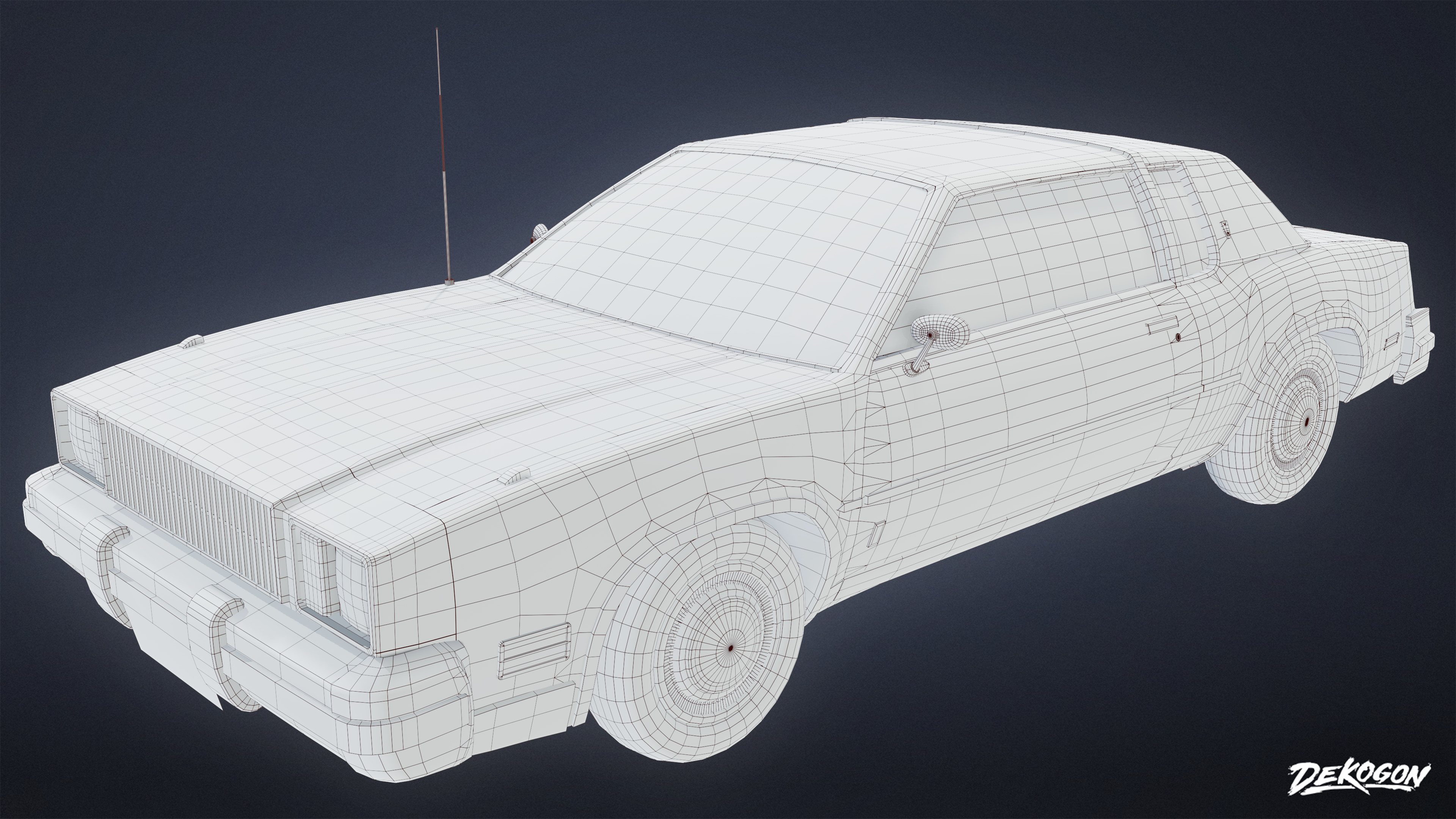 VEHICLES - Car 09 - LOW POLY Low-poly 3D model_8