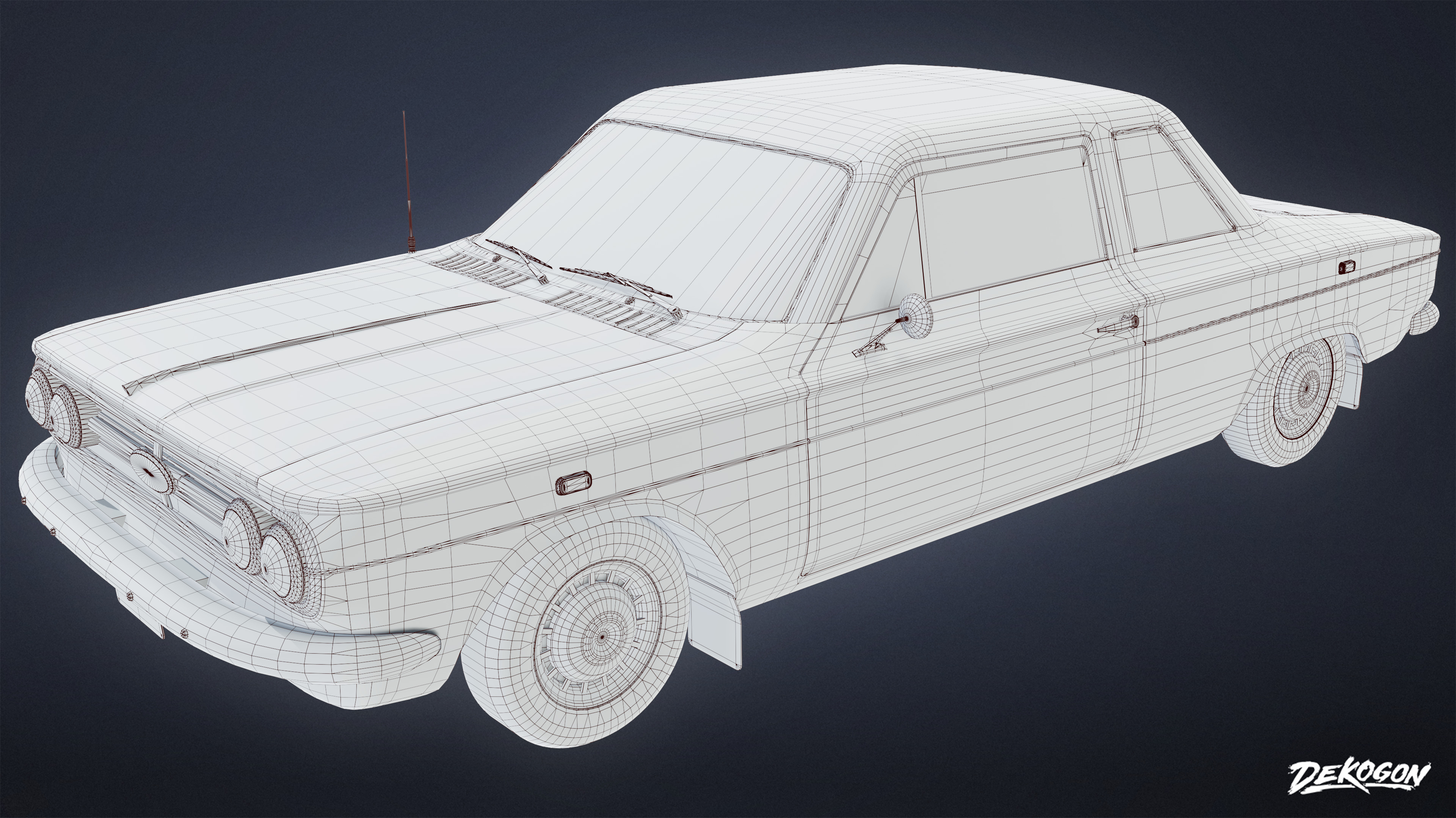 VEHICLES - Car 22 - LOW POLY Low-poly 3D model_9