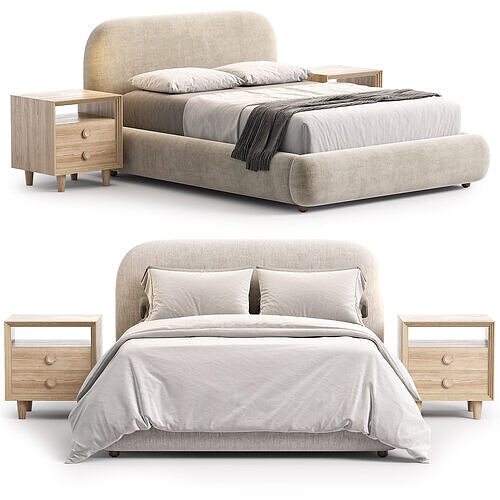 Beacon bed by Workshop Collection Laurent bed by Westelm 3D Model Pack 3