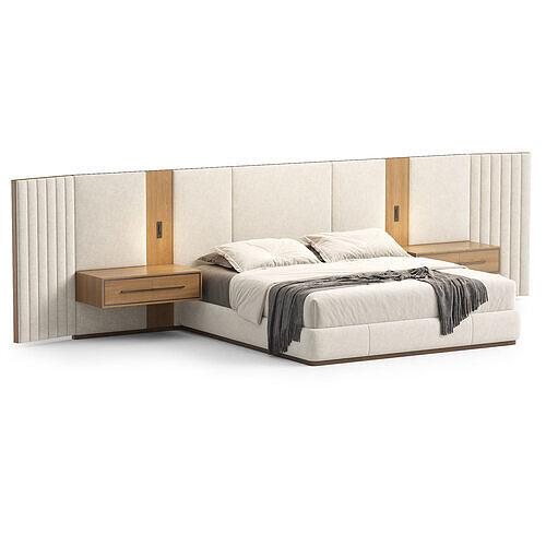 Beacon bed by Workshop Collection Laurent bed by Westelm 3D Model Pack 7