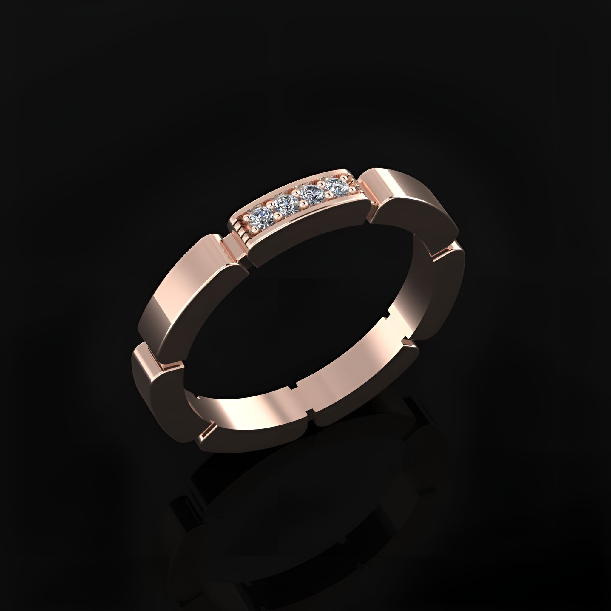 Wedding Bands 3D print model_2