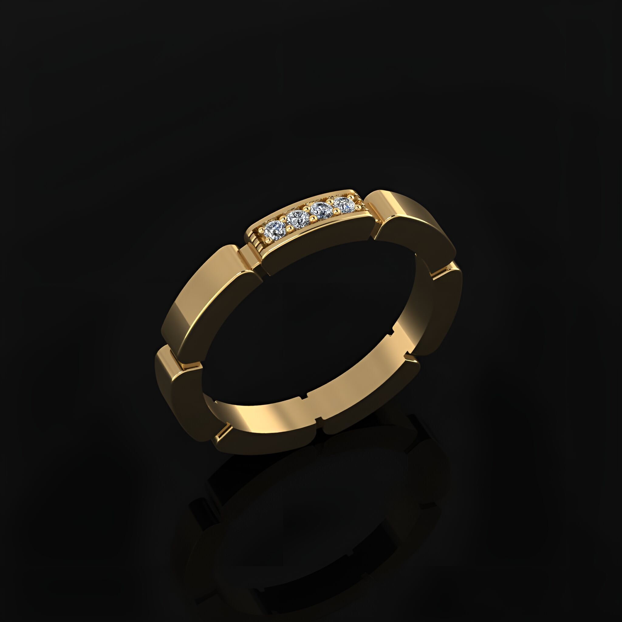 Wedding Bands 3D print model_1