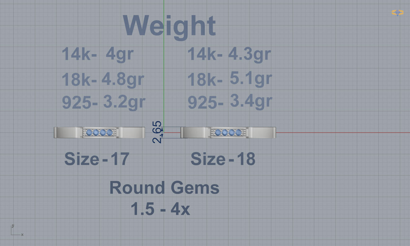 Wedding Bands 3D print model_4