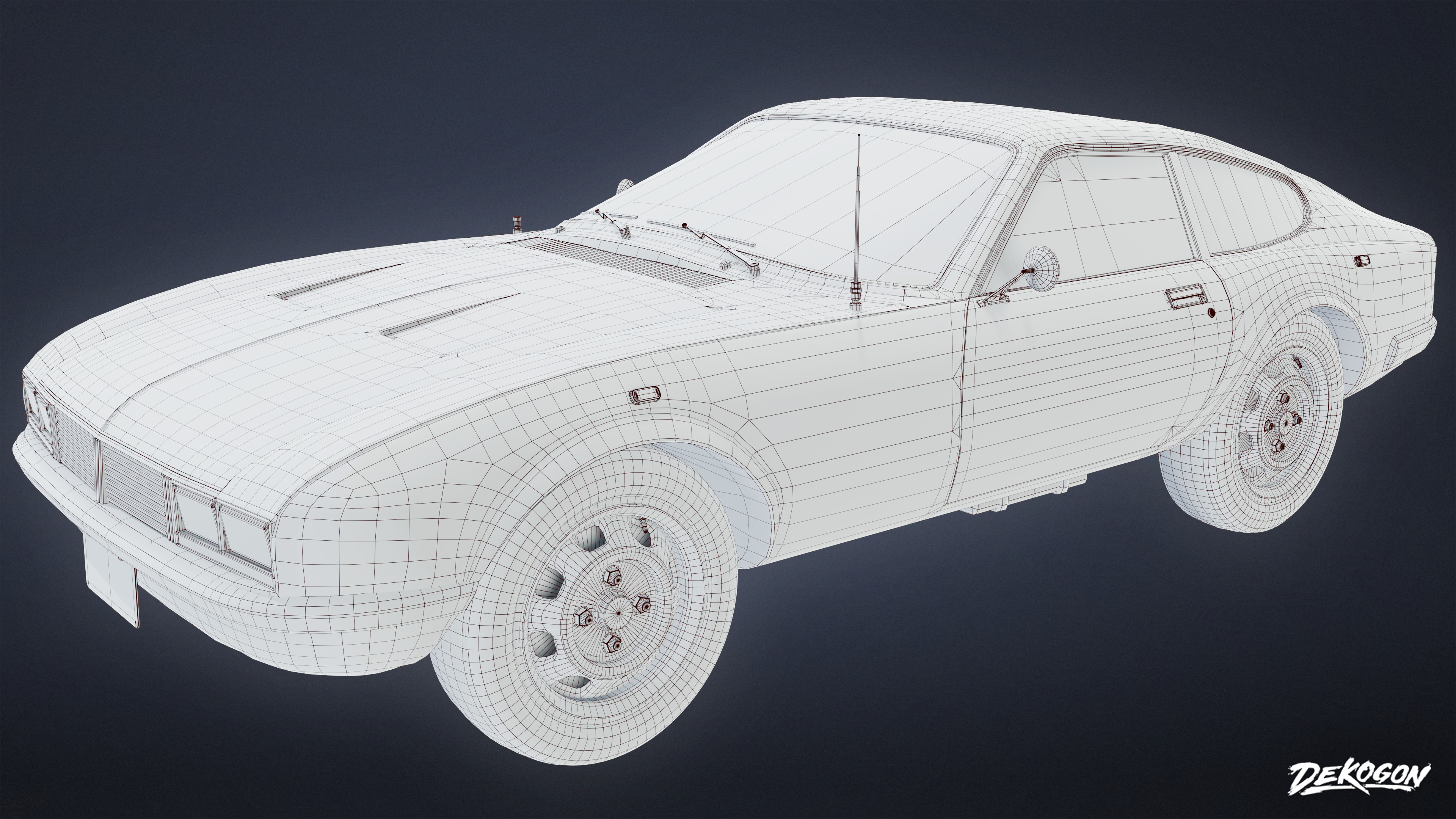 VEHICLES - Car 23 - LOW POLY Low-poly 3D model_9