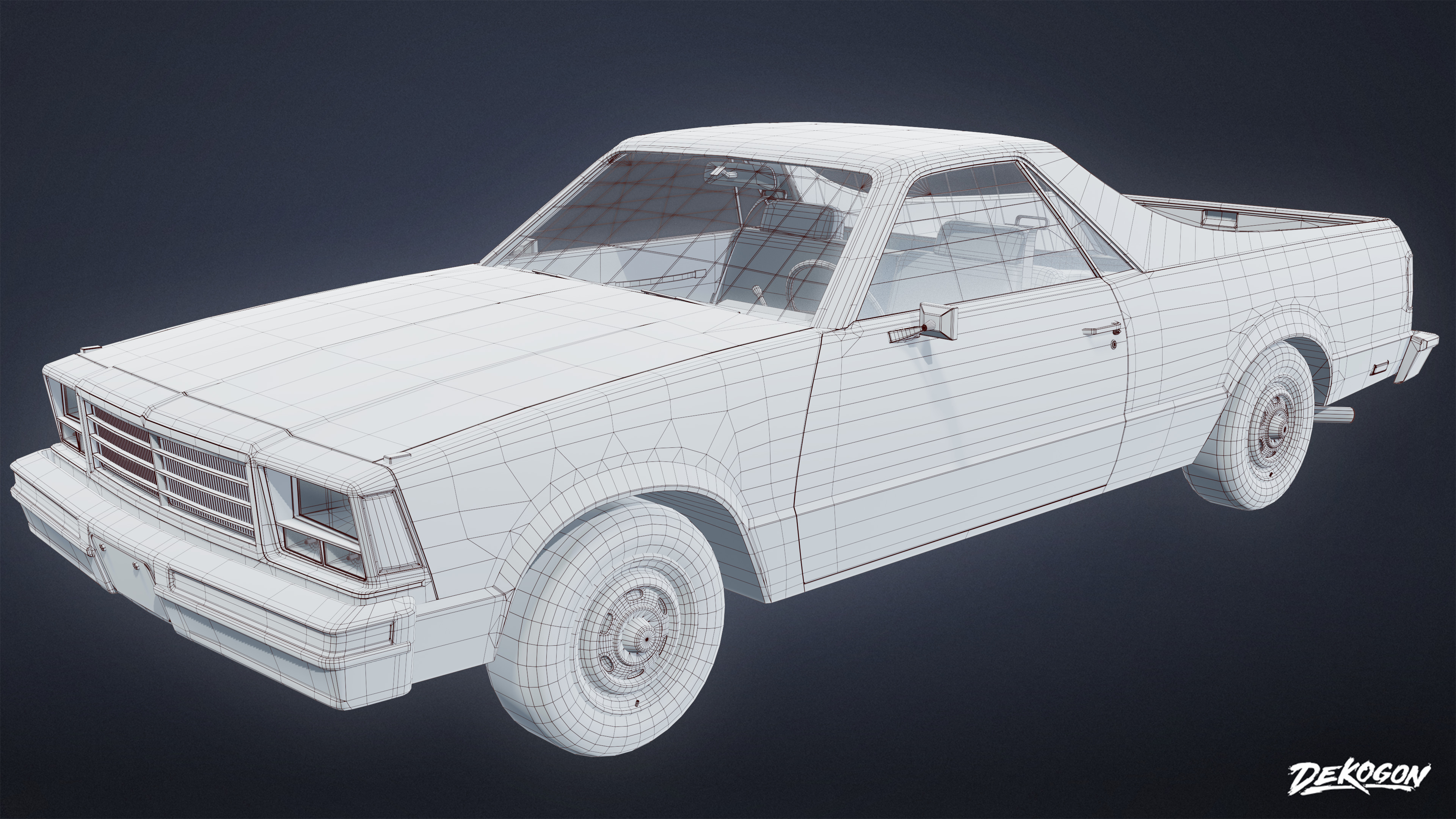 VEHICLES - Car 24 - LOW POLY Low-poly 3D model_9