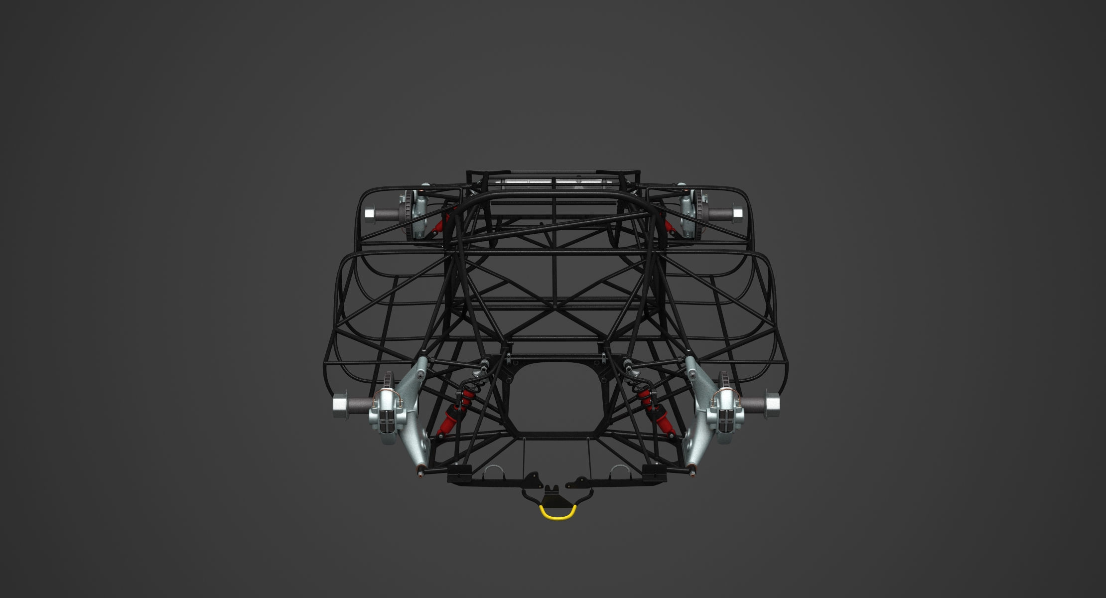 Ferrari 312 P Chassis Frame Undercarriage - Wheels Pack Bundle 3D Model Collection_28