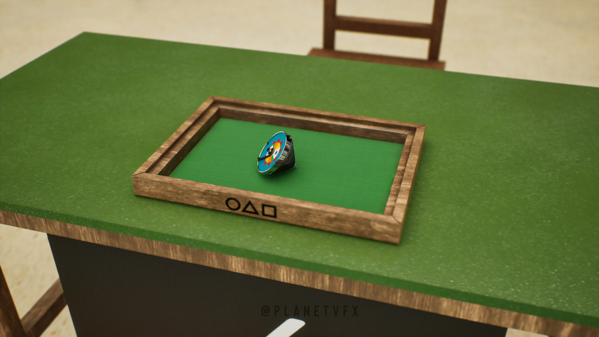 Squid Game Six Legged Pentathlon Game Level Low-poly 3D model_8