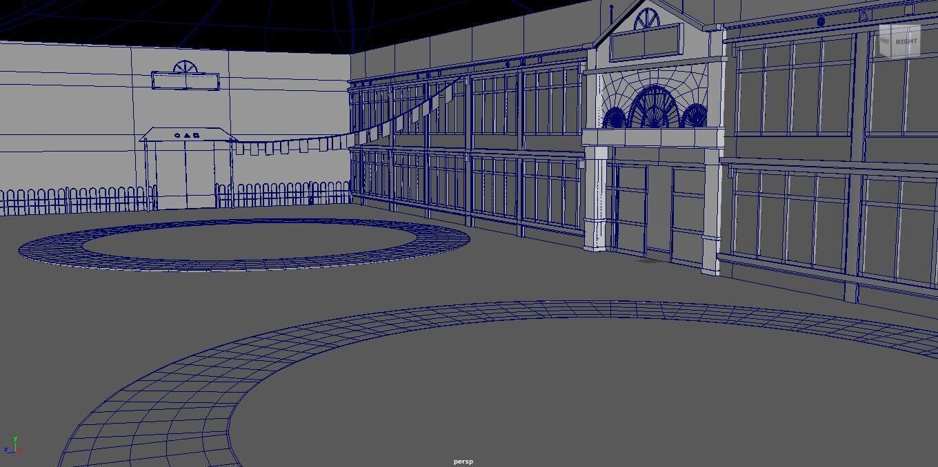 Squid Game Six Legged Pentathlon Game Level Low-poly 3D model_15