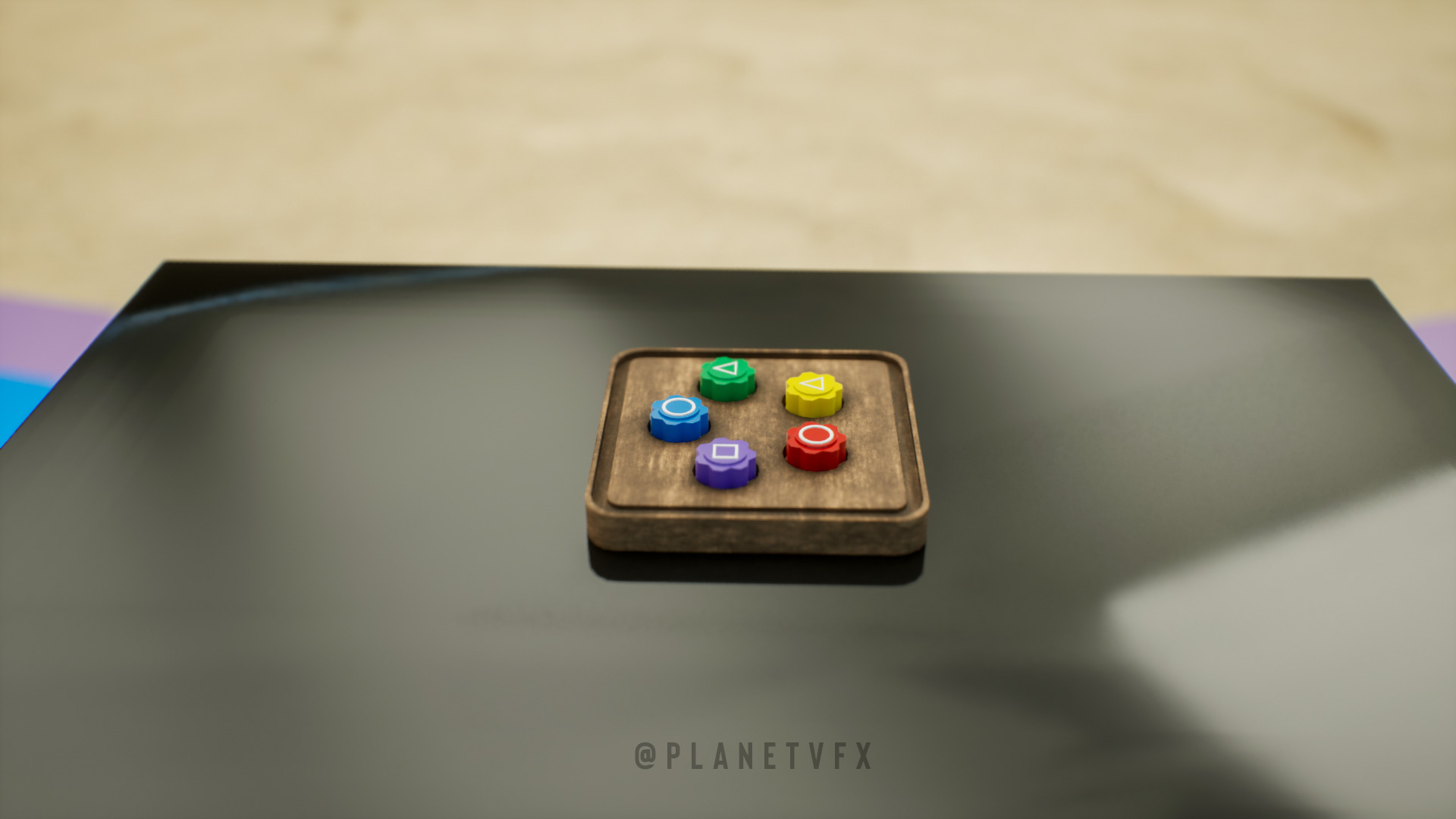 Squid Game Six Legged Pentathlon Game Level Low-poly 3D model_9